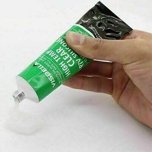 MASTIC SILICONE RTV VISBELLA 85ML TRANSPARENT HAUTE TEMPÉRATURE VOITURE FOUR