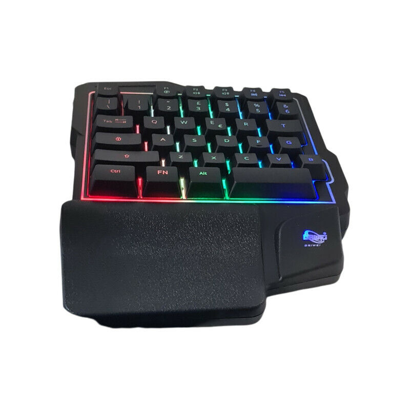 TASTIERA GAMING UNA SOLA MANO 35 TASTI CABLATI RGB USB RETROILLUMINATA LD-9300