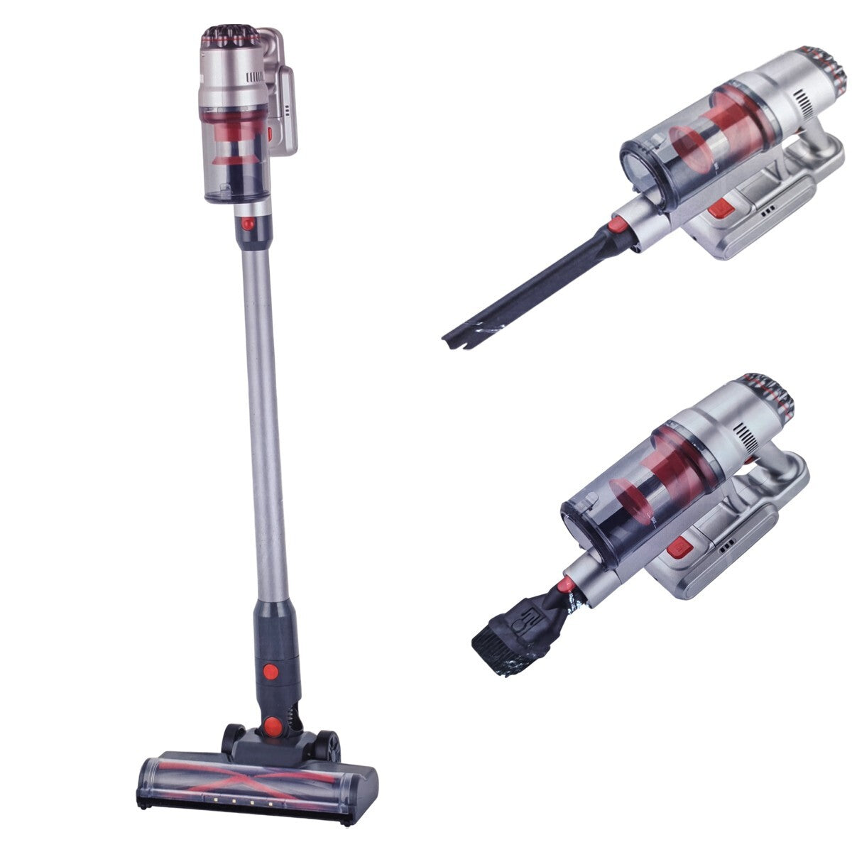 ASPIRAPOLVERE SCOPA RICARICABILE SENZA FILO E SACCO VERTICALE 600W PAVIMENTI 710