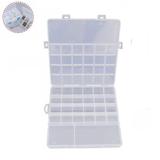 BOÎTE PLASTIQUE RANGEMENT BIJOUX PERLES OUTILS VIS COMPARTIMENTS MULTIPLES 68513