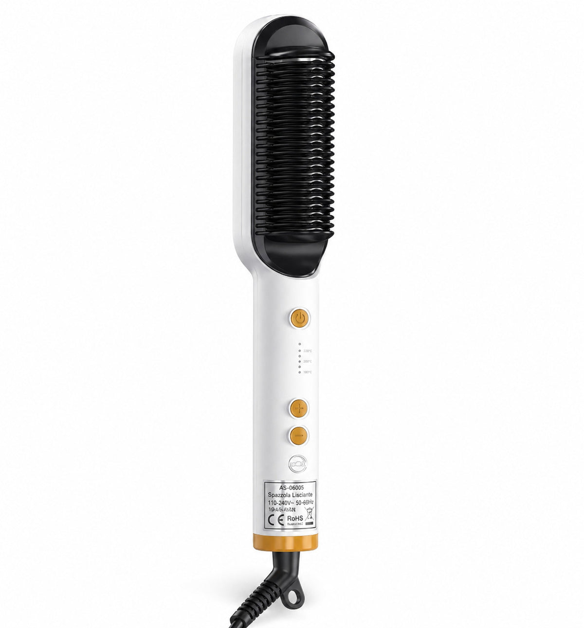 SPAZZOLA LISCIANTE ELETTRICA PER CAPELLI 45W PIASTRA SPAZZOLA STIRANTE AS-06005