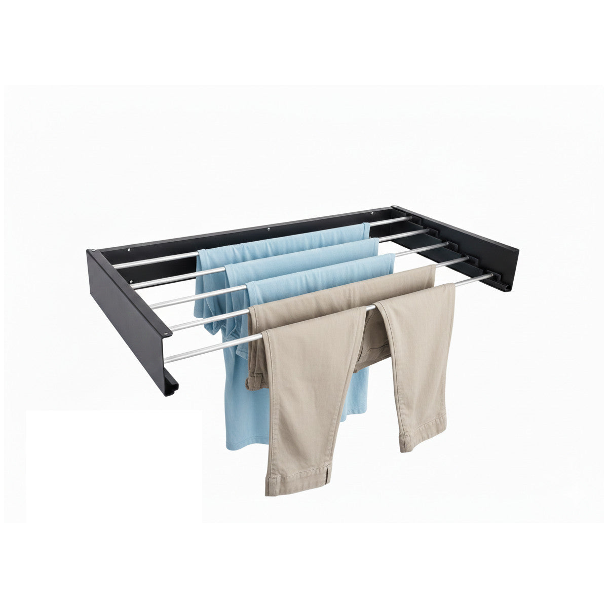 STENDIBIANCHERIA DA MURO 80CM ALLUMINIO SALVASPAZIO BAGNO INTERNO ESTERNO 73214