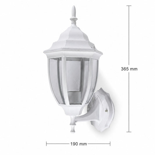 APPLIQUE DA ESTERNO LANTERNA BIANCA PARETE E27 MAX 60W CLASSICA GIARDINO IP44 A2