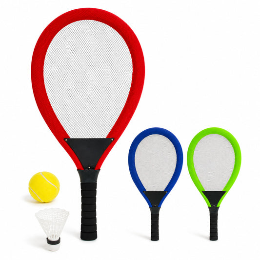 RAQUETTES DE TENNIS 55CM AVEC BALLE VOLANT JEU PADEL PISCINE PLAGE 90313