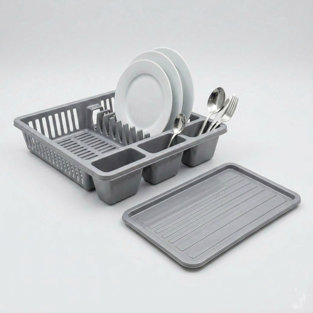 SCOLAPIATTI CON VASSOIO RACCOGLIGOCCE 45X35CM PORTAPOSATE PER CUCINA CASA ACQUA