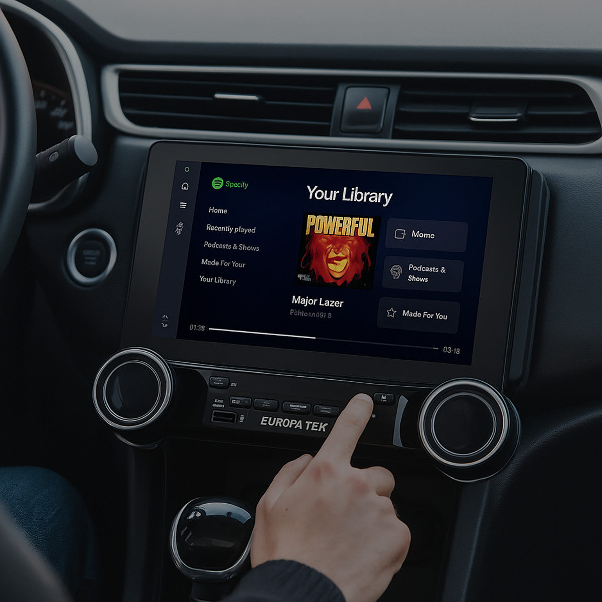 AUTORADIO ANDROID 8" QLED WIFI AUTO GPS BLUETOOTH 4 + 64GB CARPLAY CTC-8804