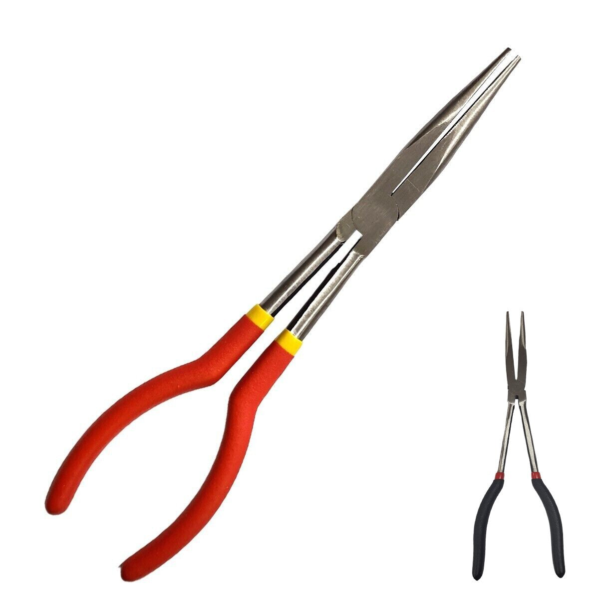 PINCE EXTRA-LONGUE 11" À BECS LONGS DROITS POUR MÉCANICIENS SOUPAPES RESSORTS