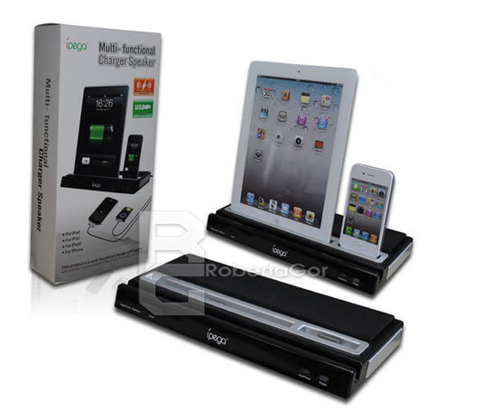CHARGEUR MULTIFONCTION HAUT-PARLEUR ENCEINTES COMPATIBLE POUR IPHONE 4 4S IPAD