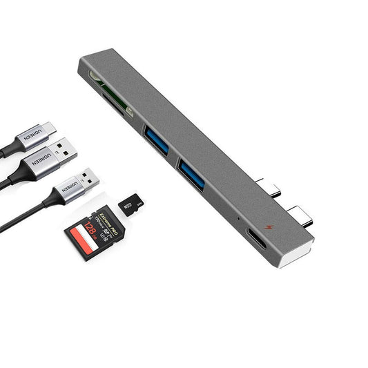 HUB USB C 5 IN 1 TIPO C MULTIPORTA USB 3.0 LETTORE CARD ADATTATORE Q-HUB810