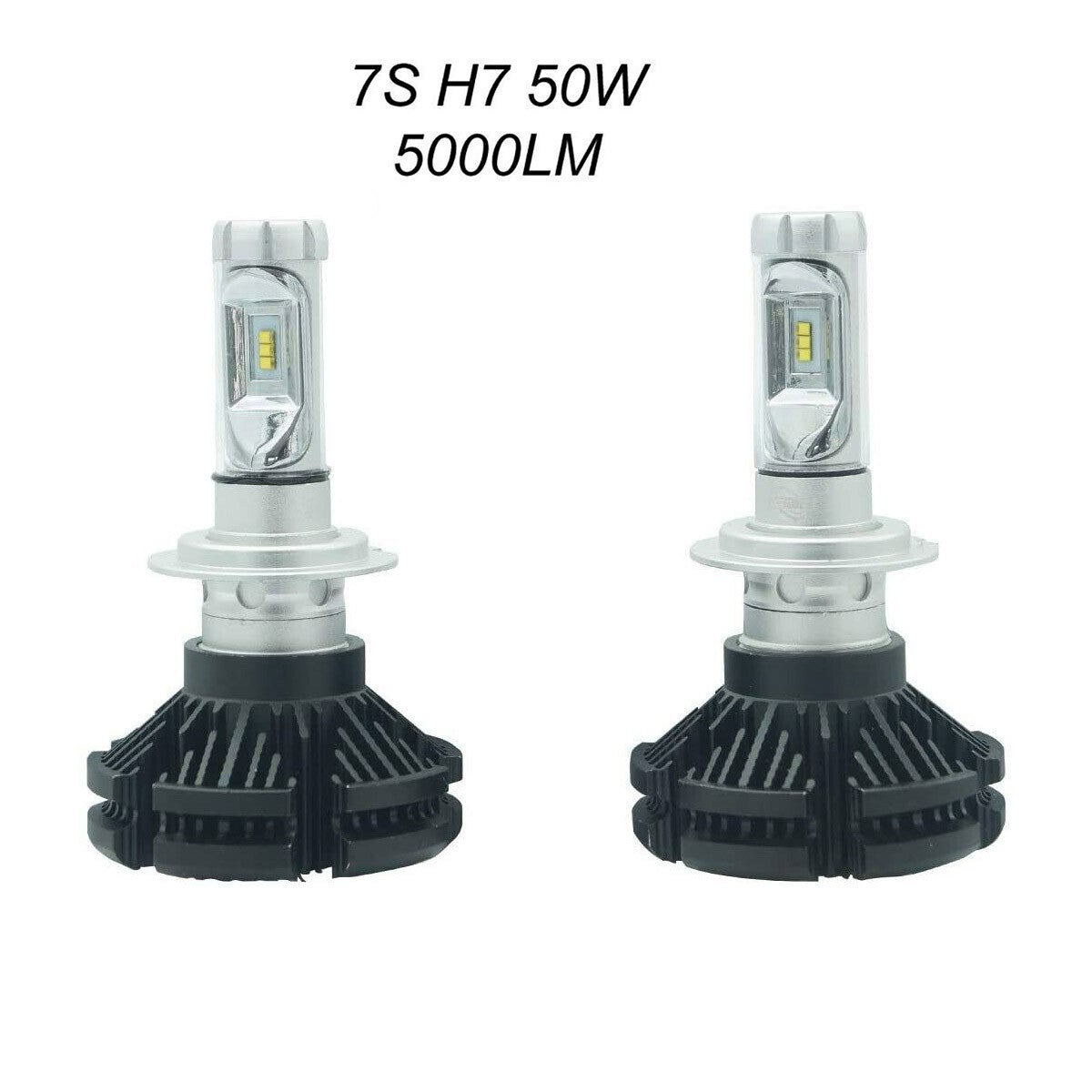 COPPIA LAMPADE FARI RICAMBIO AUTO LED 7S H7 ALTA LUMINOSITA' BIANCO FREDDO 50W