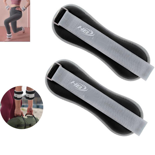 COPPIA PESI SABBIA REGOLABILI SPORT POLSO E CAVIGLIA FITNESS 3 KG NERO 90058*