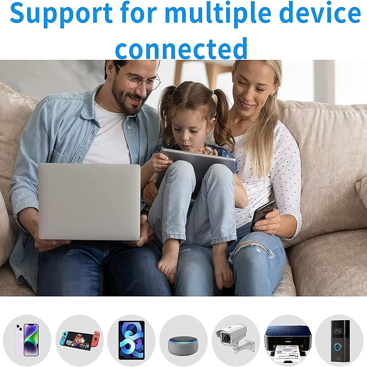 AMPLIFICATORE SEGNALE RIPETITORE WIFI 1200 MBPS EXTENDER DUAL BAND 2.4GHZ 5 GHZ