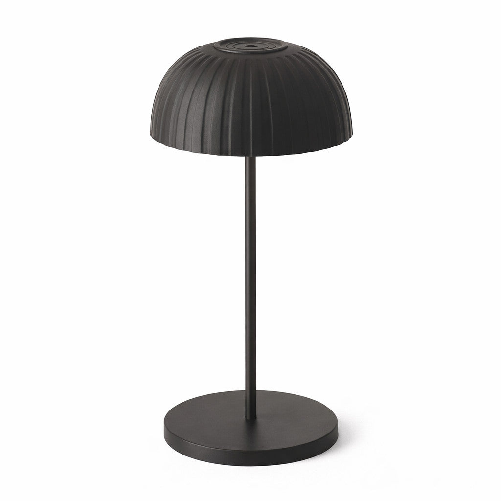LAMPADA TAVOLO LED RICARICABILE NERA TOUCH USB BATTERIA 2000MAH DESIGN LPT144