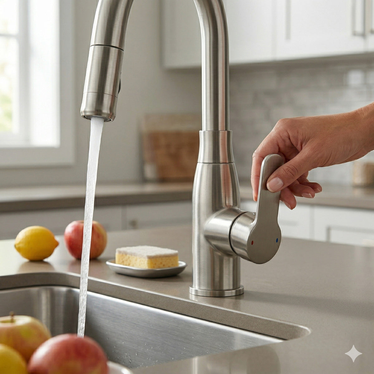 RUBINETTO MISCELATORE CUCINA MONOCOMANDO LAVANDINO CROMATO COLLO ALTO S9002