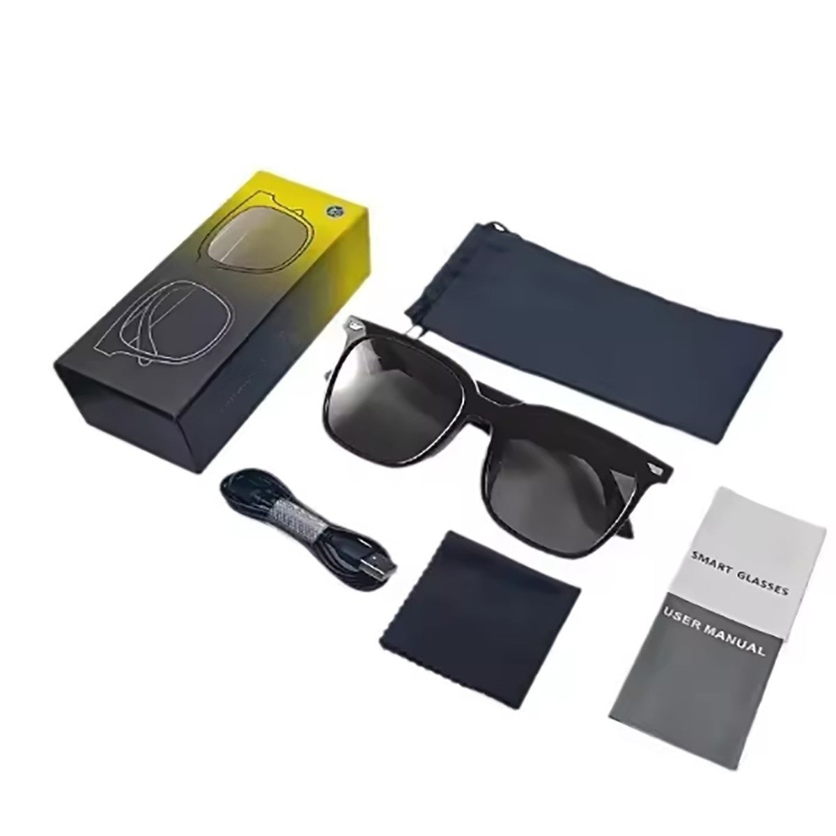 OCCHIALI SMART BLUETOOTH AI ASSISTENTE VOCALE TOUCH MUSICA CHIAMATE WIRELESS S01