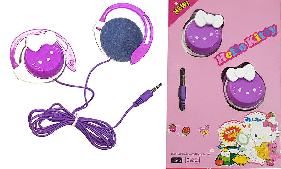 CUFFIE AURICOLARI STEREO MODELLO HELLO KITTY PER IPHONE IPOD MP3 MP4 MP5 DVD PC