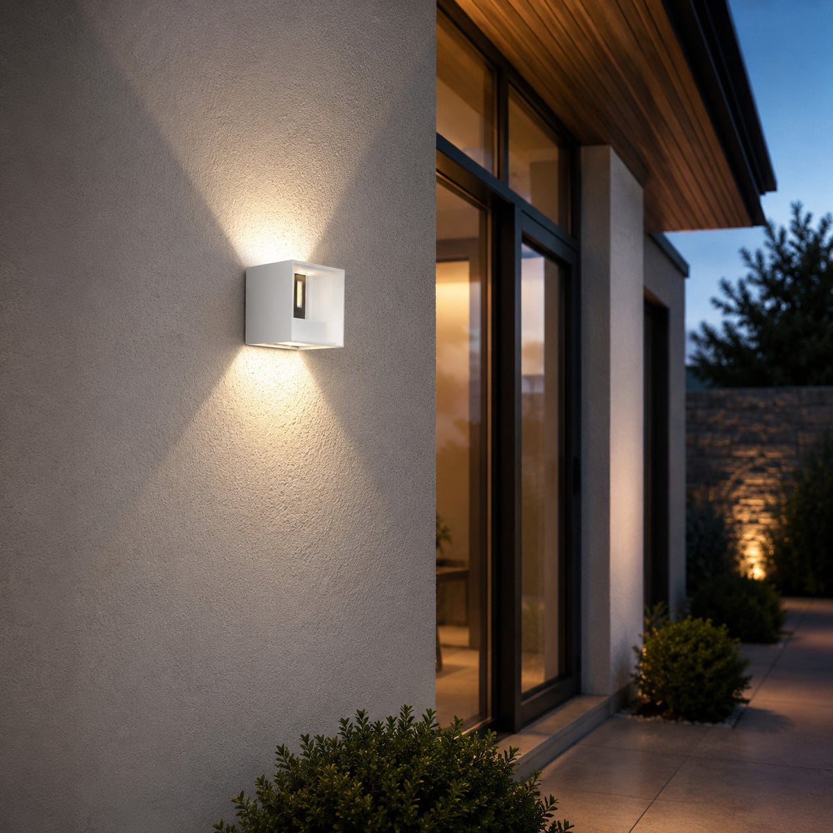 APPLIQUE LED 12W ESTERNO LAMPADA PARETE BIANCA IP65 3000K 4000K 6000K ET-31688