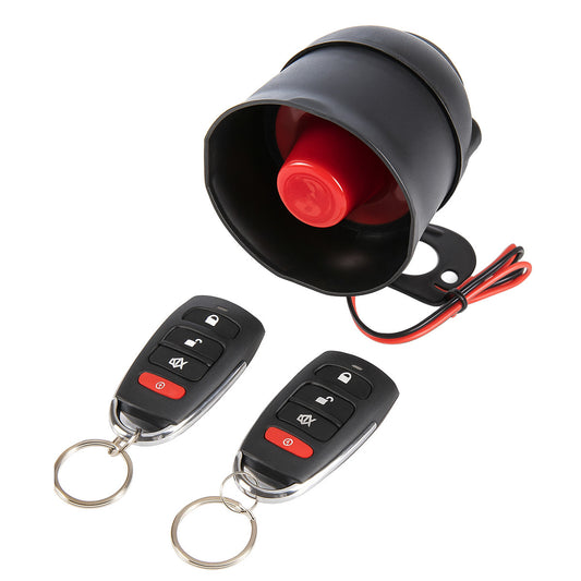 ANTIFURTO AUTO MOTO UNIVERSALE SIRENA POTENTE 2 TELECOMANDI WIRELESS CTC100 T205
