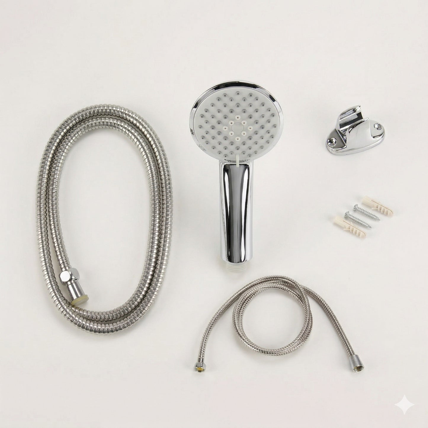 KIT DOCCETTA CROMATA CON FLESSIBILE 1,8M SUPPORTO BAGNO DOCCIA JT-048-2 01936