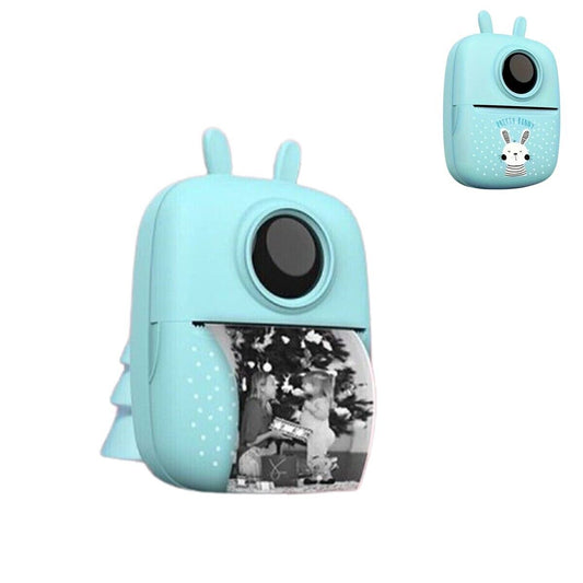 MINI STAMPANTE PORTATILE STAMPA DA SMARTPHONE FOTO VIDEO TESTO AZZURRO BLUETOOTH