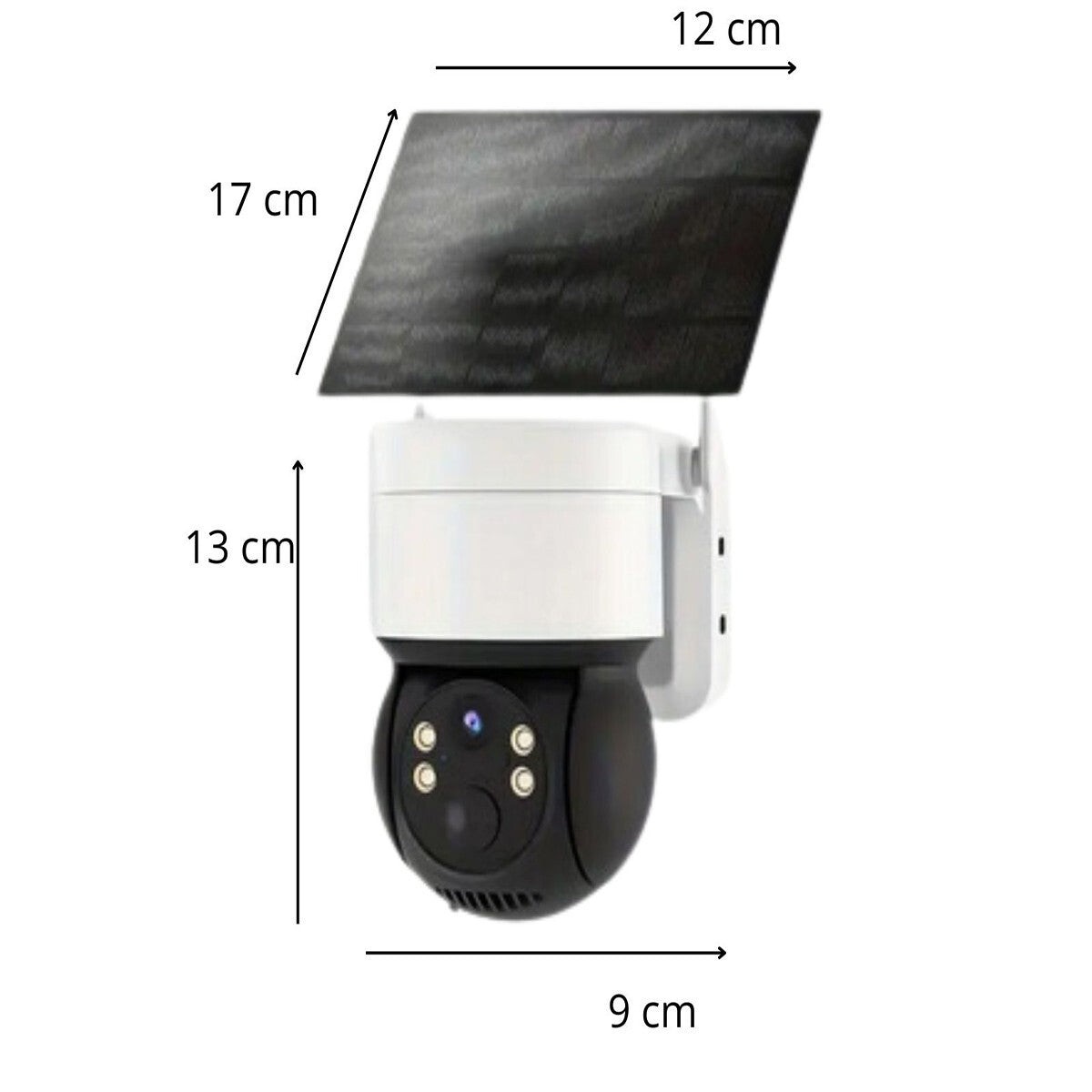 TELECAMERA VIDEOSORVEGLIANZA PANNELLO SOLARE WIFI SICUREZZA ALLARME JT-8258T