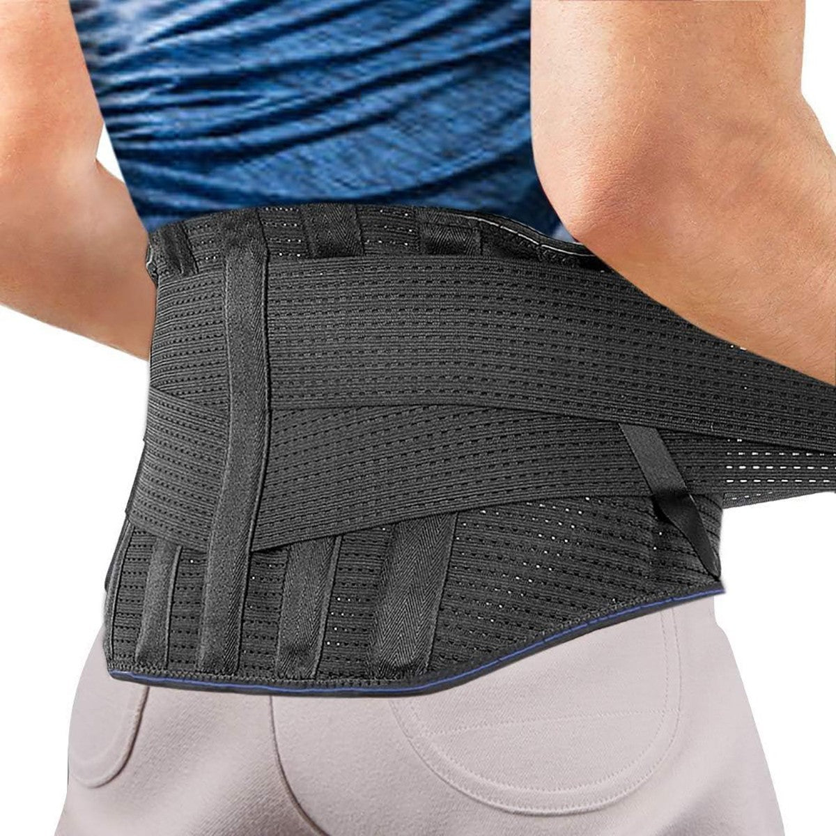 FASCIA ELASTICA LOMBARE REGOLABILE POSTURALE TUTORE SCHIENA NEOPRENE 120CM XXL