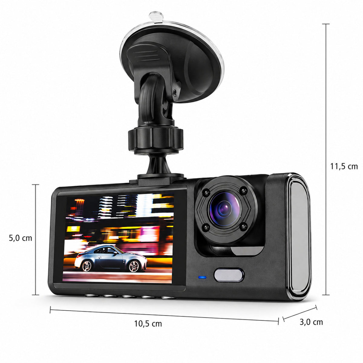 DASH CAM AUTO ANTERIORE 1080P SCHERMO 2" REGISTRATORE GUIDA HD TELECAMERA AUTO
