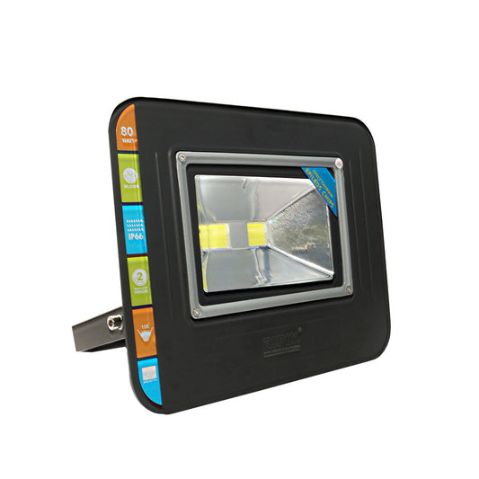 PROJECTEUR LED HAUTE LUMINOSITÉ LUMIÈRE BLANCHE ÉTANCHE COQUE 80W IP66
