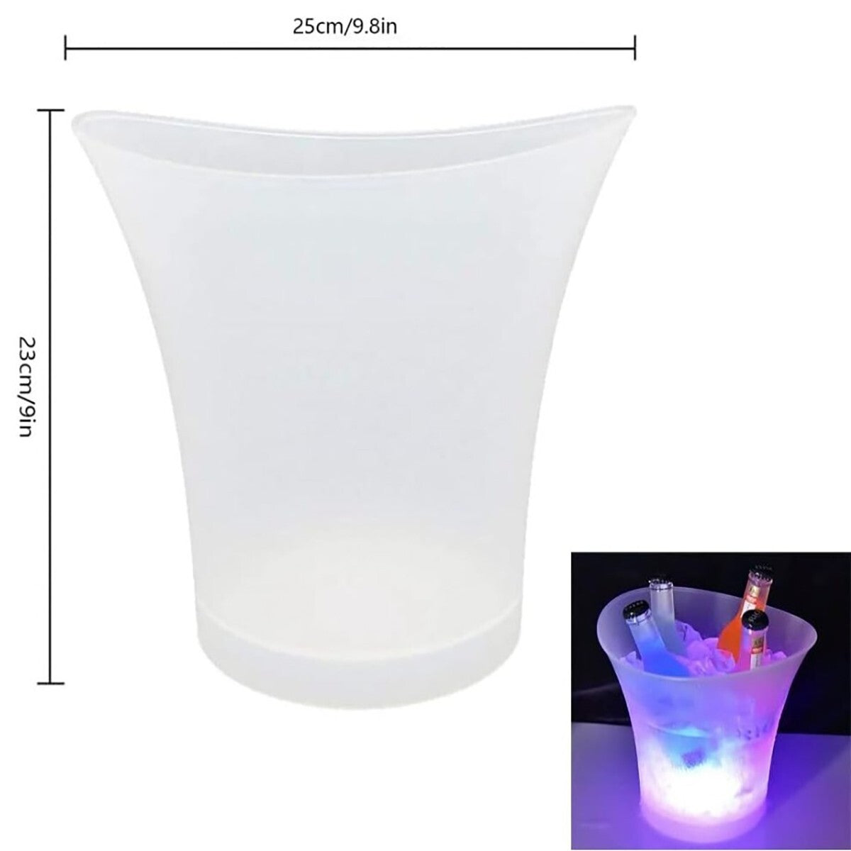 ALTOPARLANTE BLUETOOTH SECCHIELLO GHIACCIO CON LUCI LED PER EVENTI FESTE DISCO