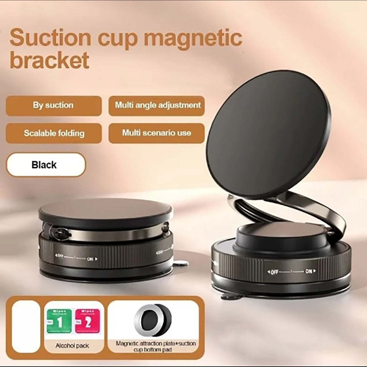 SUPPORTO AUTO MAGNETICO SMARTPHONE ASPIRA MAGSAFE CERCHIO GIREVOLE ROTAZIONE 360