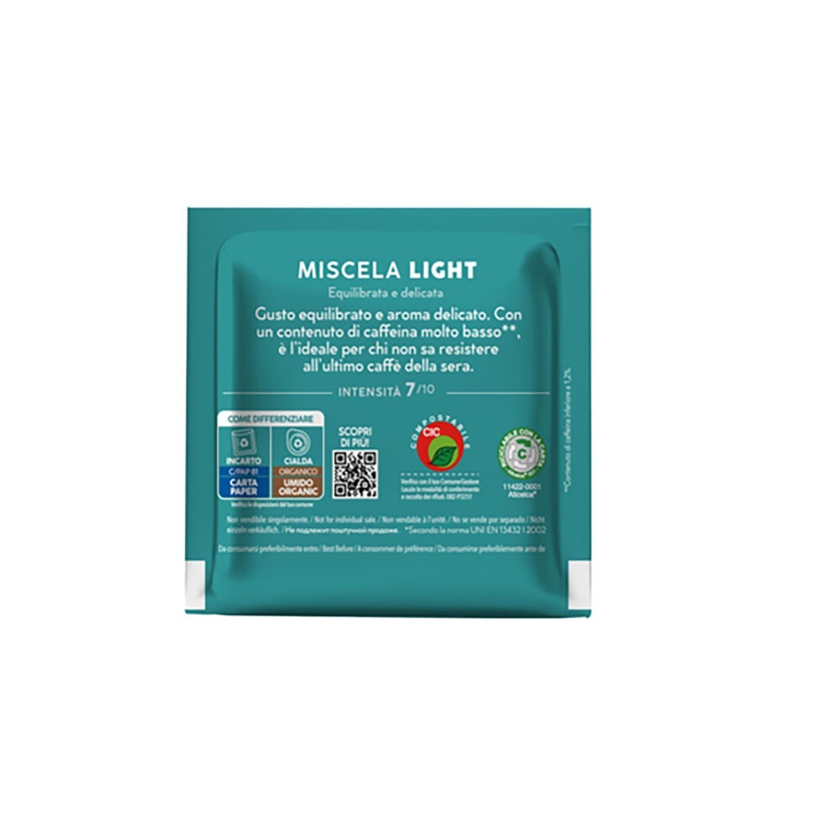 CAFFÈ BORBONE NAPOLI MISCELA LIGHT 50 CIALDE ESE 44MM COMPOSTABILI MONODOSE