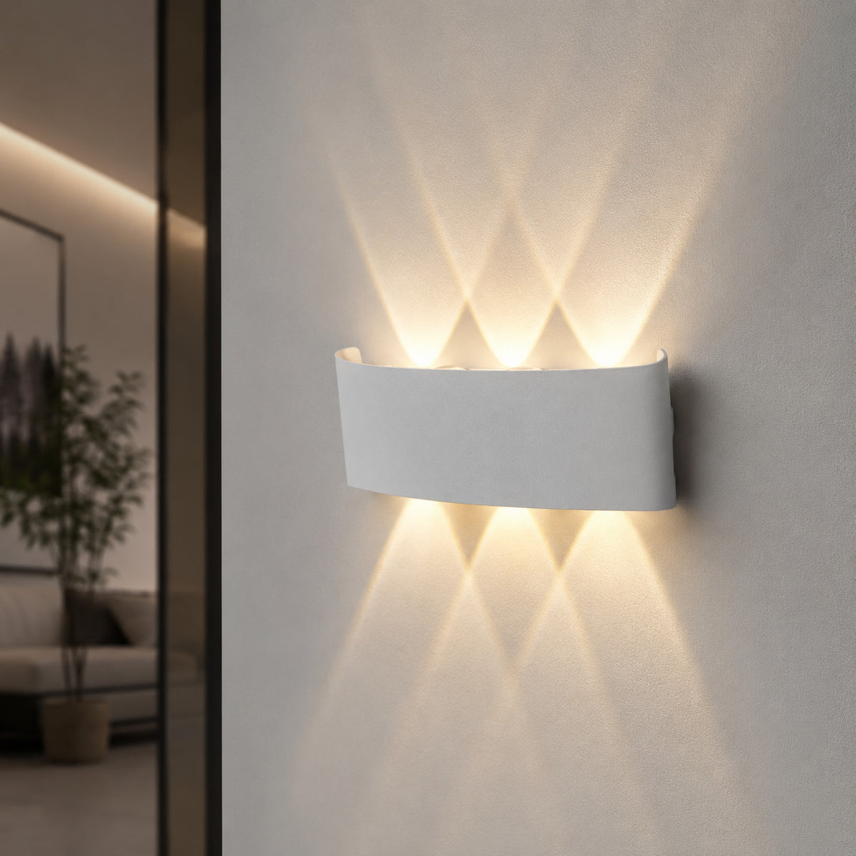 APPLIQUE LED 16W BIANCA IP65 LAMPADA PARETE ESTERNO 3000K 4000K 6000K ET-31676