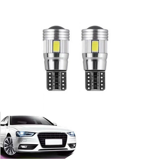PAIRE AMPOULES 6 LED SMD T10 5730 VOITURE 6000K CANBUS 1.6W AMPOULE 12V CA02716