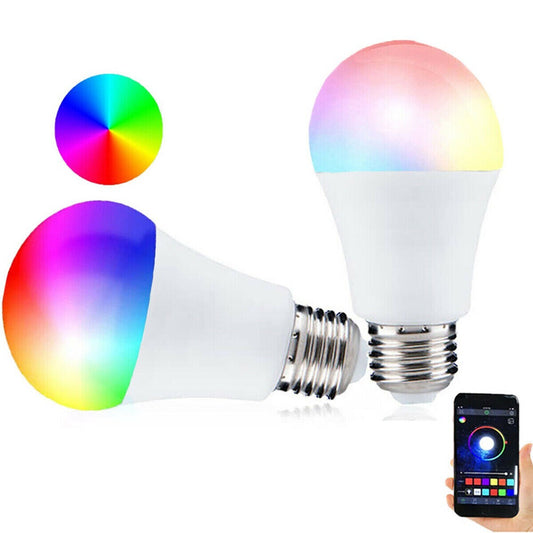 AMPOULE LED INTELLIGENTE WIFI E27 9W RGB EFFETS DIMMABLE IOS ANDROID ALEXA GOOGLE