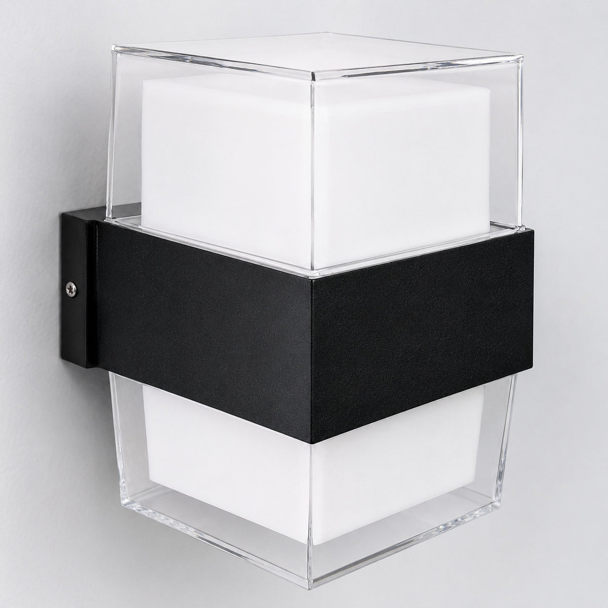 APPLIQUE LED 105W ESTERNO LAMPADA PARETE NERA IP65 3000K 4000K 6000K ET-31700