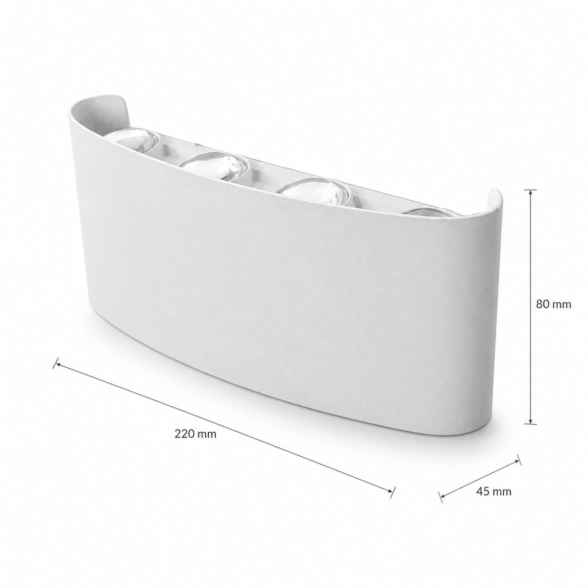 APPLIQUE LED 16W BIANCA IP65 LAMPADA PARETE ESTERNO 3000K 4000K 6000K ET-31676