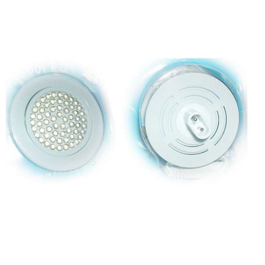 FARETTO DA INCASSO BIANCO 60 LED 5W 230V LUCE CALDA 3500K KELVIN ORIENTABILE