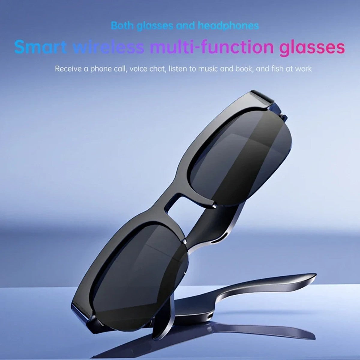 LUNETTES INTELLIGENTES BLUETOOTH XG89 AVEC TRADUCTEUR IA MUSIQUE ET APPELS MAINS LIBRES