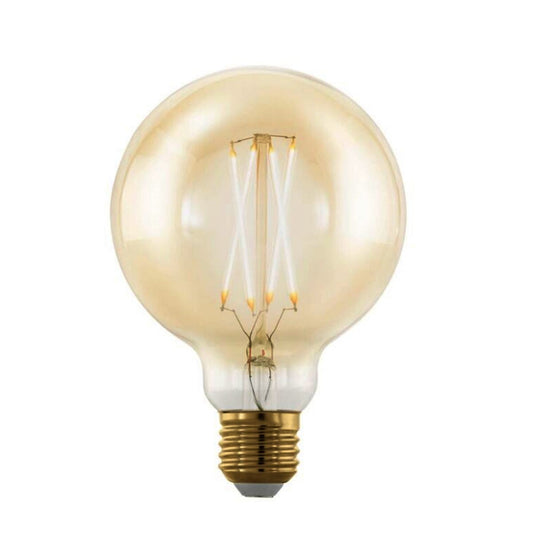 AMPOULE LED À FILAMENT G125 VINTAGE LAMPE GLOBE E27 12W FROIDE 6500K AMBRÉE
