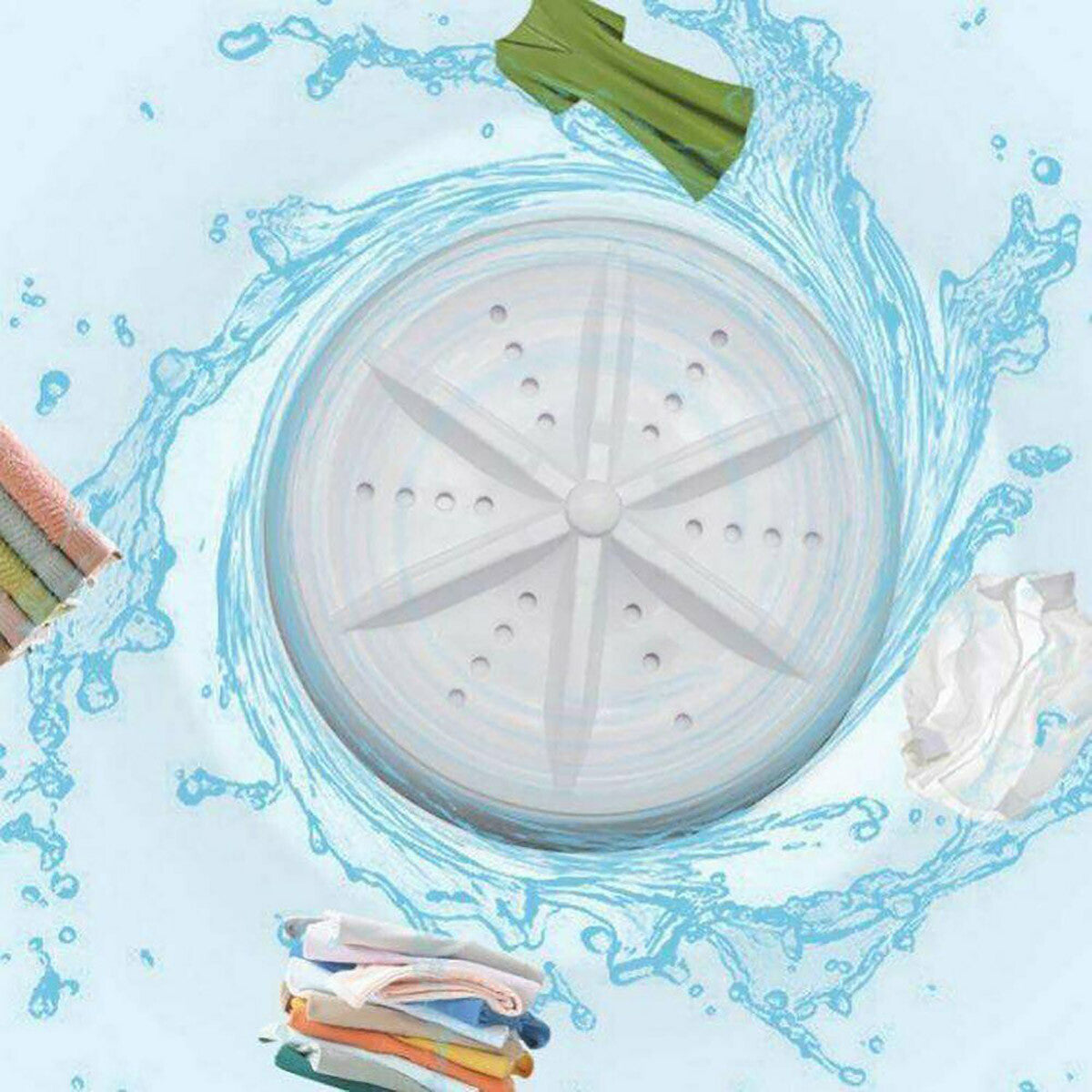 MINI LAVE-LINGE PORTABLE À ULTRASONS USB VÊTEMENTS BLANCHISSERIE CAMPING