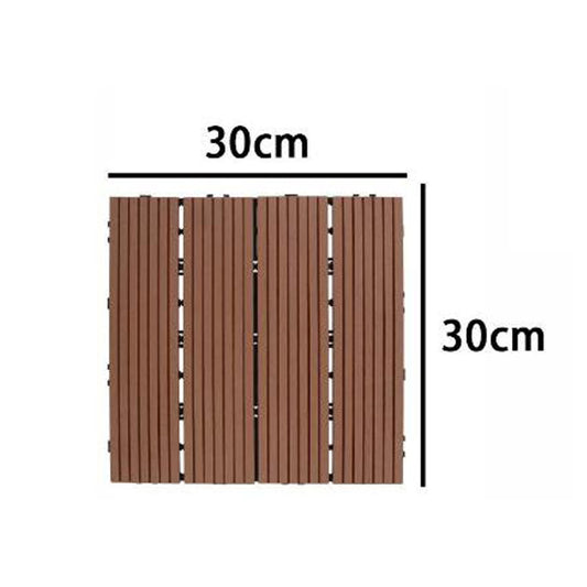 DALLE DE JARDIN EXTÉRIEURE EFFET BOIS SOL ANTIDÉRAPANT À ENCASTRER 73557