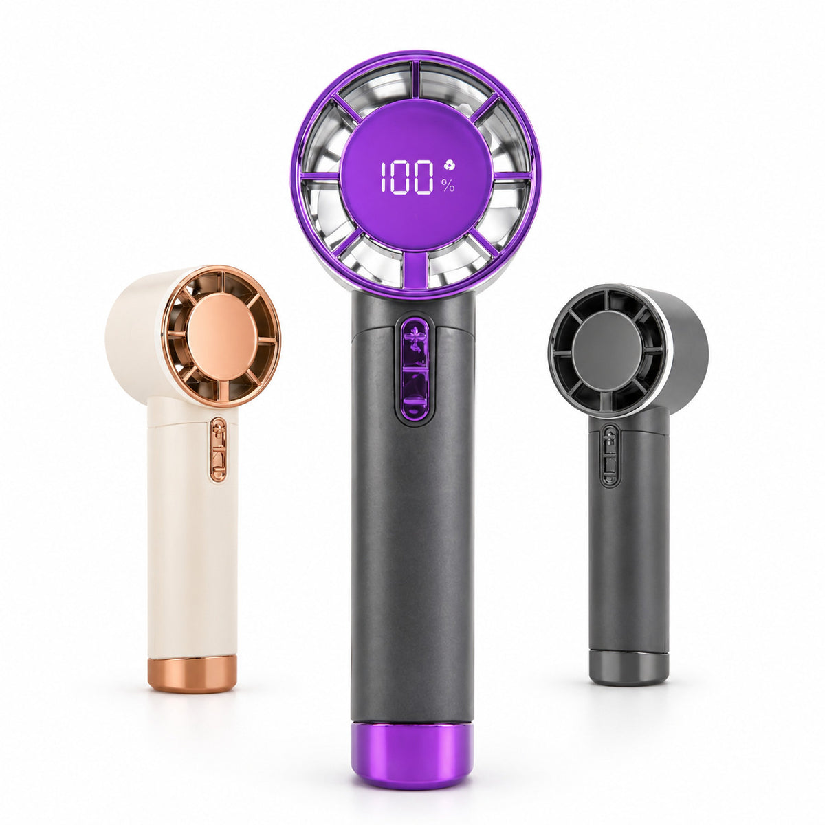 VENTILATORE PORTATILE RICARICABILE ARIA DISPLAY DIGITALE USB MINI FAN AS-06637