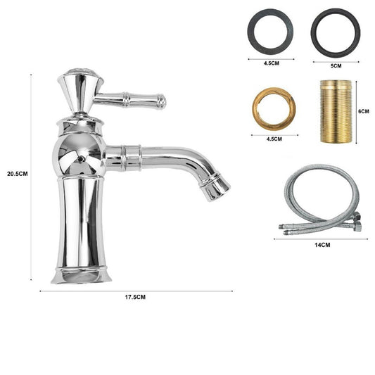 RUBINETTO BAGNO CASA STILE ANTICO DIAMANTE MISCELATORE LAVANDINO CROMATO 2303