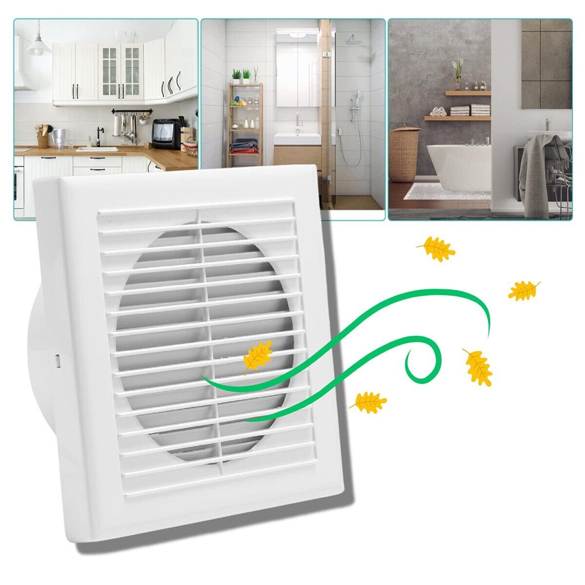 ASPIRATORE ESTRATTORE ARIA 25W FUMO MURO VENTOLA ELIMINA ODORI CUCINA 13A-15