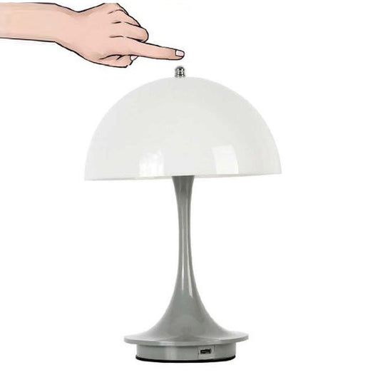 LAMPE DE TABLE TACTILE LED MODERNE RECHARGEABLE BAR HÔTEL RESTAURANT GRIS ML-G03