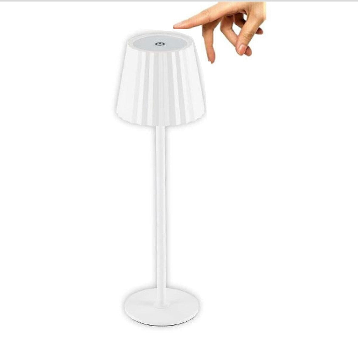 LAMPE DE TABLE TACTILE LED MODERNE RECHARGEABLE BAR HÔTEL RESTAURANT BLANC TD-306