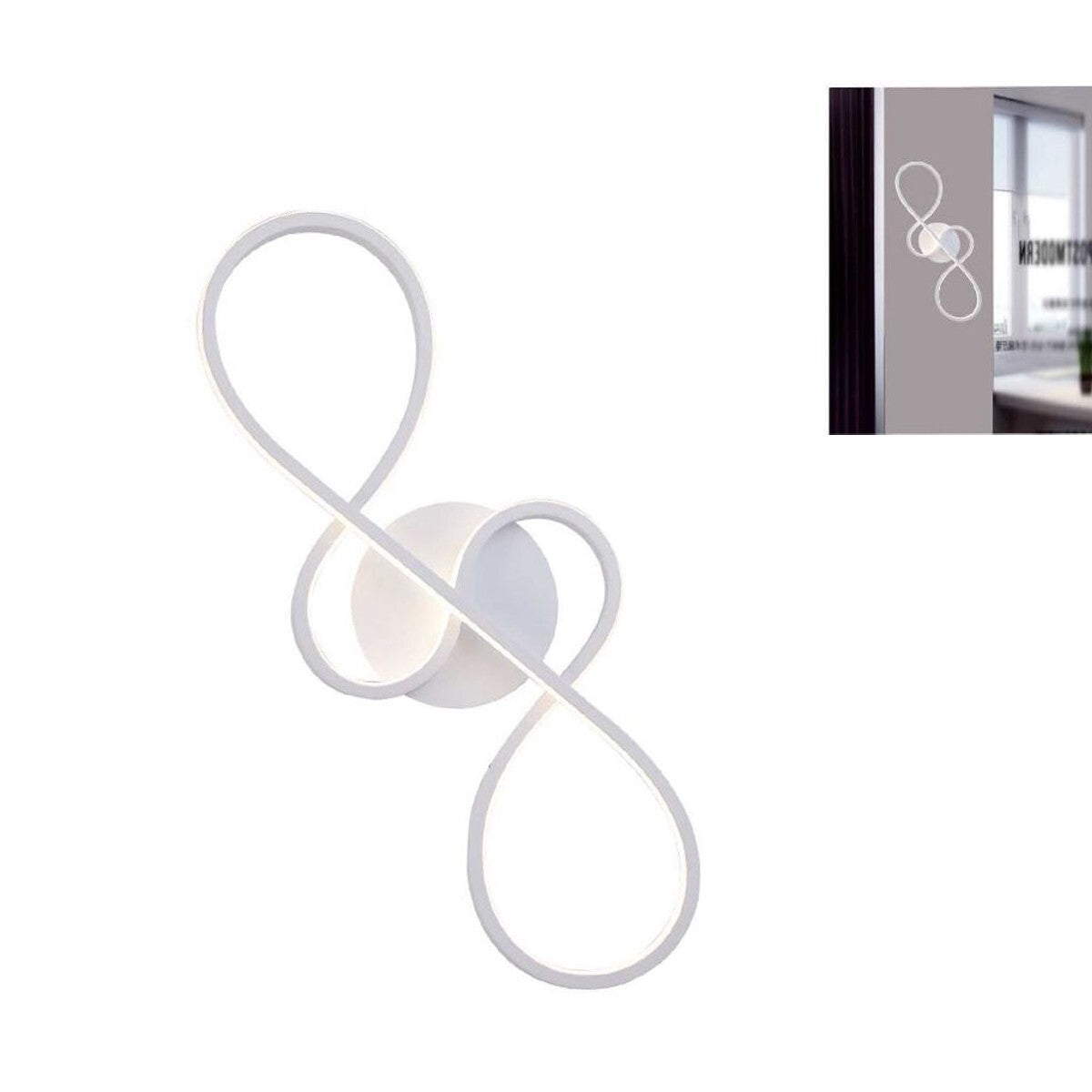 APPLIQUE MURALE INTÉRIEURE MODERNE INFINITO 38W LUMIÈRE FROIDE ST-103