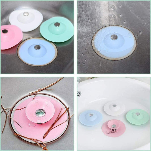 BOUCHON DE VIDANGE FILTRE À CHEVEUX DÉCHETS DOUCHE BAIGNOIRE LAVABO EN SILICONE