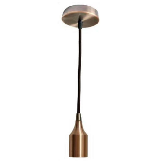 PORTALAMPADA LAMPADARIO SOSPENSIONE SOFFITTO PENDENTE VINTAGE 2MT JD02 BRONZO