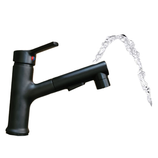 ROBINET DE SALLE DE BAIN DOUCHETTE MITIGEUR EXTRACTIBLE ÉVIER NOIR FONTAINE 1803